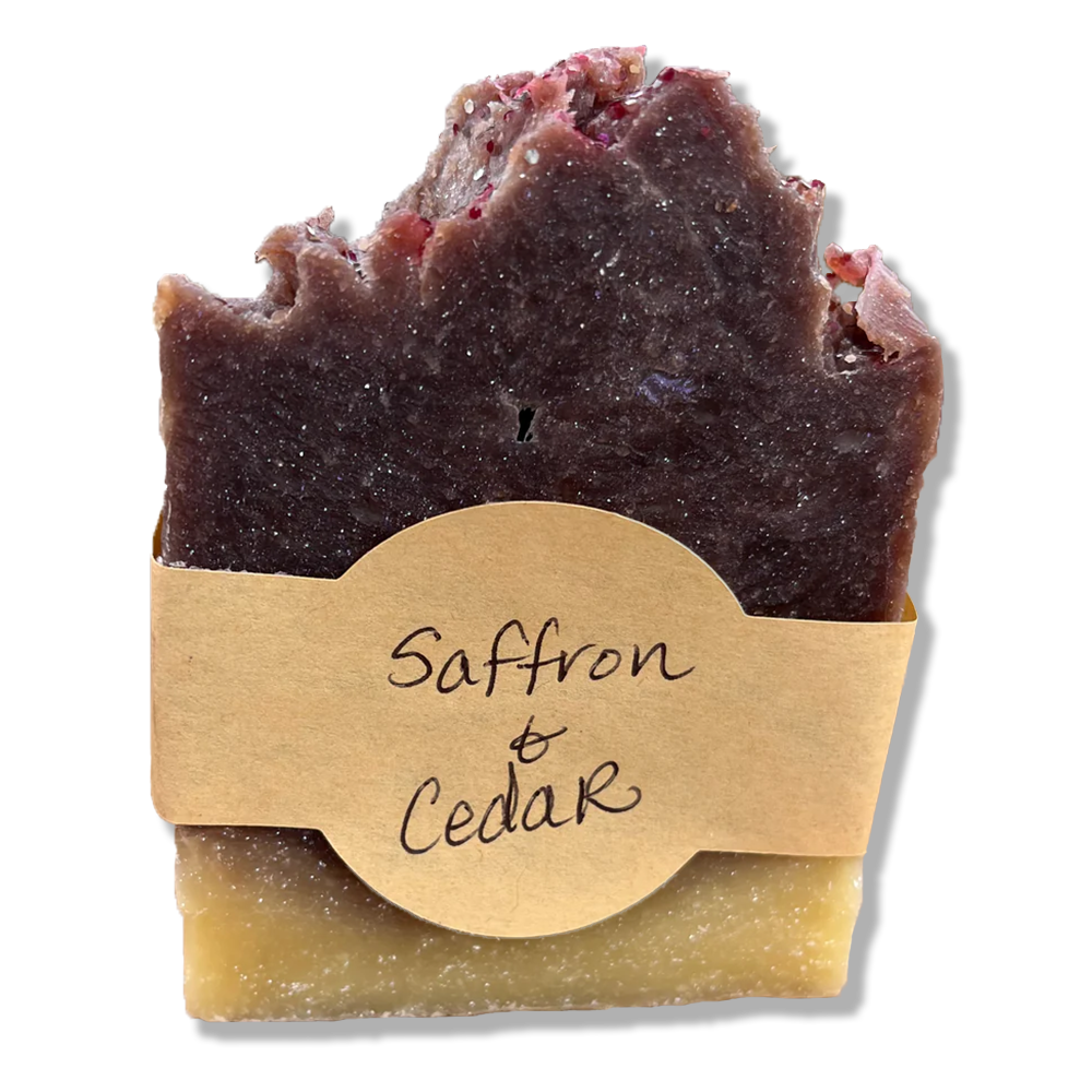 Saffron and Cedar Goats Milk Soap